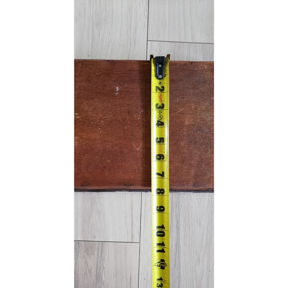 VTG Mosaic Wood Box Victorian Ladies Scene Mother of Pearl Tile Inlay MCM Decor - Picture 7 of 11